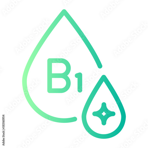 Vitamin b1 gradient icon