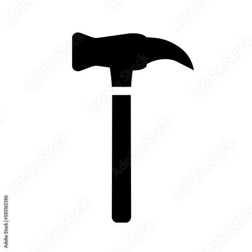Claw hammer icon. Hand tool. Vector.