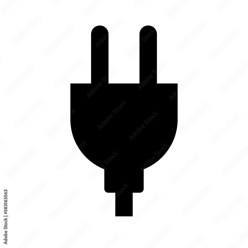 Electrical outlet silhouette icon. Adapter icon. Vector. Electrical outlet silhouette icon. Adapter icon. Vector.