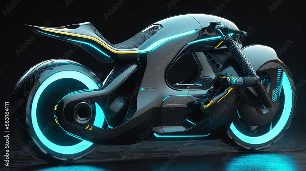 Futuristic Sport Bike Riding Robot Motorcycle Futuristic Sport Bike Riding Robot Motorcycle