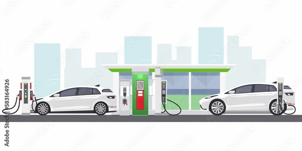 Electric vehicle charging stations for electric cars and charging stations for electric cars at
