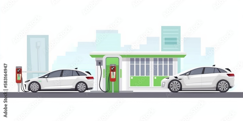 Electric vehicle charging stations for electric cars and charging stations for electric cars at