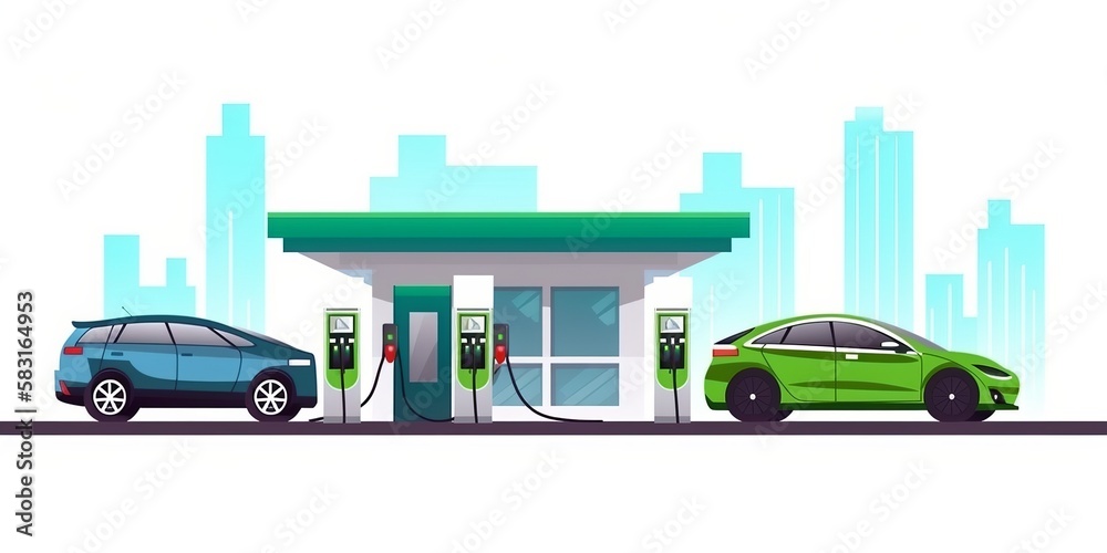 Electric vehicle charging stations for electric cars and charging stations for electric cars at