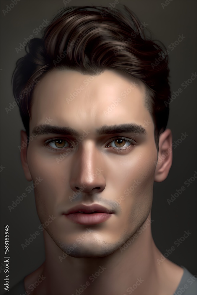 Beautiful male face Beautiful male face