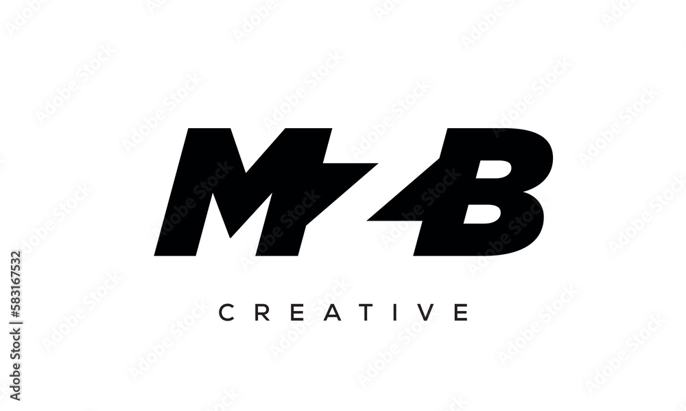 MZB letters negative space logo design. creative typography monogram vector MZB letters negative space logo design. creative typography monogram vector