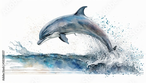 Dolphin: The Intelligent, Social, and Playful Mammal of the Sea and Marine Life, Generative AI