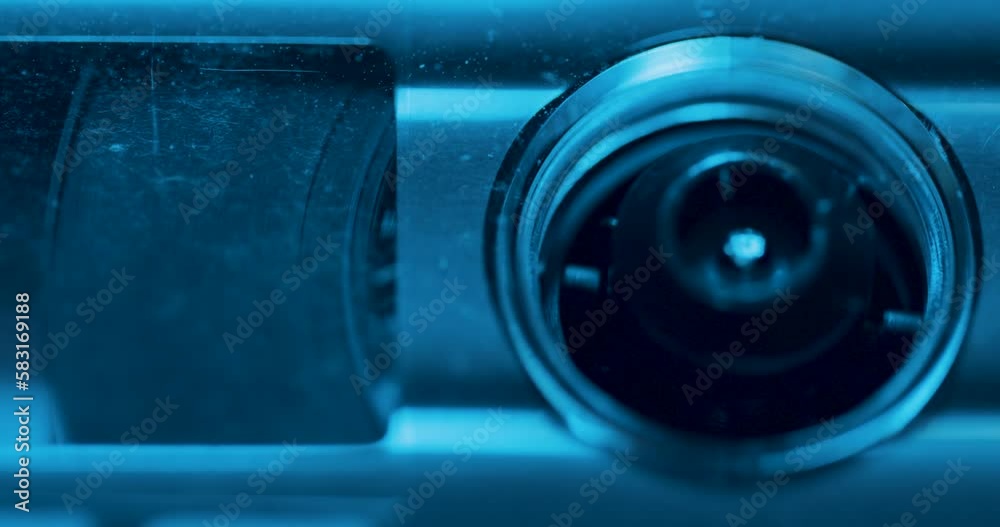 Close up of an old audio cassette tape spinning and playing in old recorder