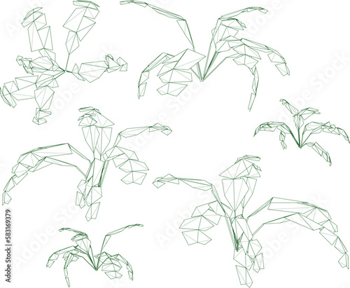 sketch vector illustration of banana tree leaf 