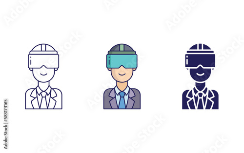Goggles vector icon