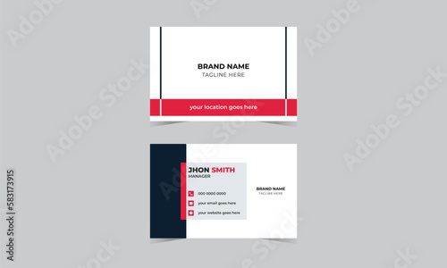 Corporate Modern Business Card Design Template Creative and Clean Business Card Name Name Card Visiting Card Simple Card Vector Design