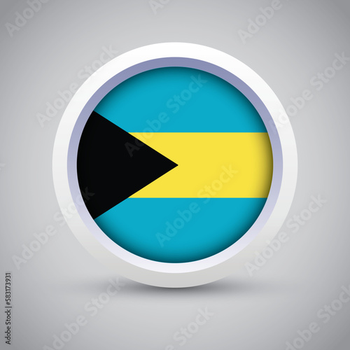 Bahamas Flag Glossy Button on Gray Background. Vector Round Flat Icon Free Download Bahamas Flag Glossy Button on Gray Background. Vector Round Flat Icon - GFXLoad