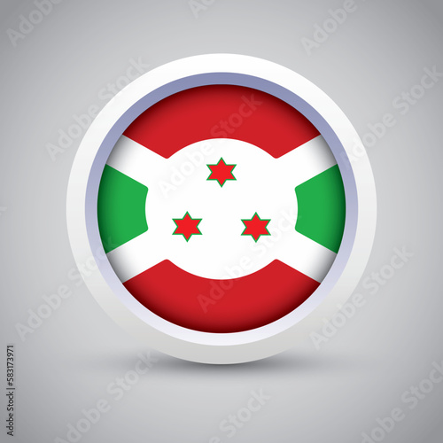 Free Download Burundi Flag Glossy Button on Gray Background. Vector Round Flat Icon - GFXLoad