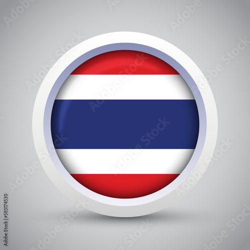Thailand Flag Glossy Button on Gray Background. Vector Round Flat Icon Free Download Thailand Flag Glossy Button on Gray Background. Vector Round Flat Icon - GFXLoad