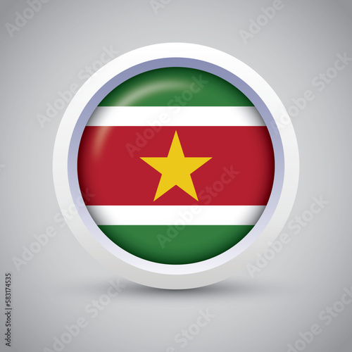 Suriname Flag Glossy Button on Gray Background. Vector Round Flat Icon Free Download Suriname Flag Glossy Button on Gray Background. Vector Round Flat Icon - GFXLoad