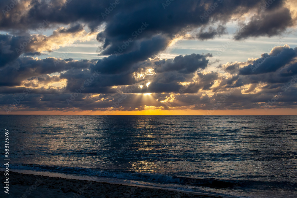 Obraz premium Playa Mia Grande sunset, Cozumel, Quintana Roo, Mexico,