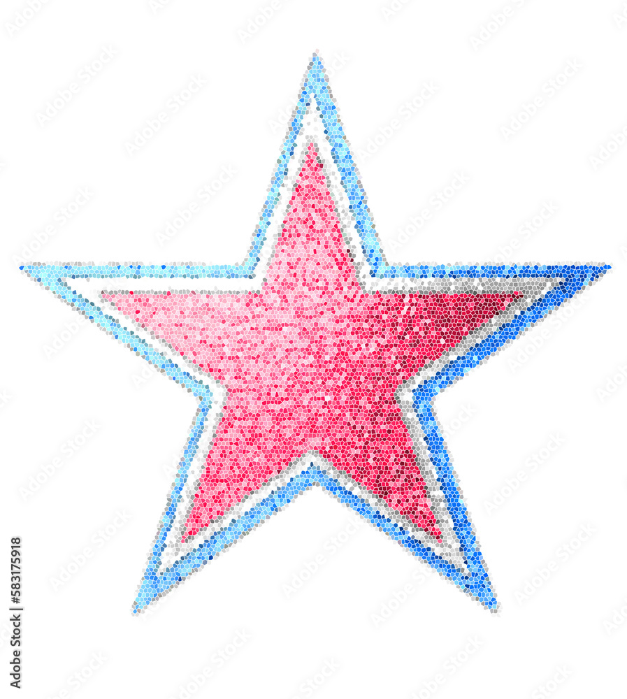 Abstract Patriotic Star Three Abstract Patriotic Star Three