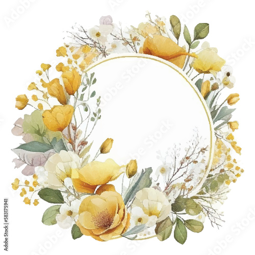 Decorative vintage yellow roses and bud with leaves in square shape. Vector set of blooming flower for your design. Adornment for wedding invitations and greeting card.