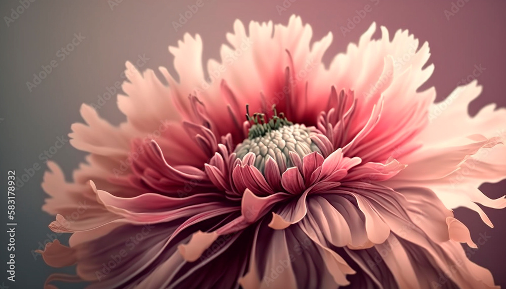 Abstract fluid ink flower. Generative AI Abstract fluid ink flower. Generative AI