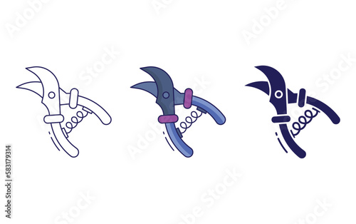 pruning shrubs vector icon