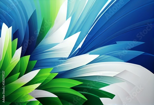white  green  blue  abstract background Generative AI