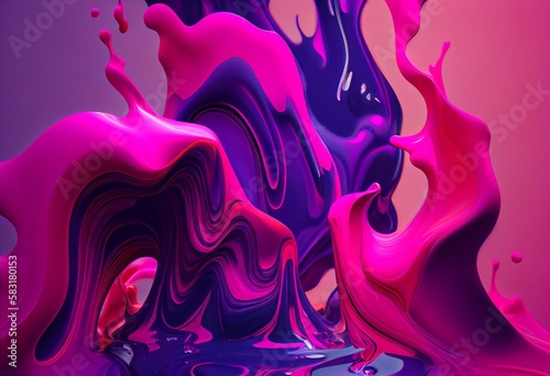 purple  pink  liquid  abstract background Generative AI