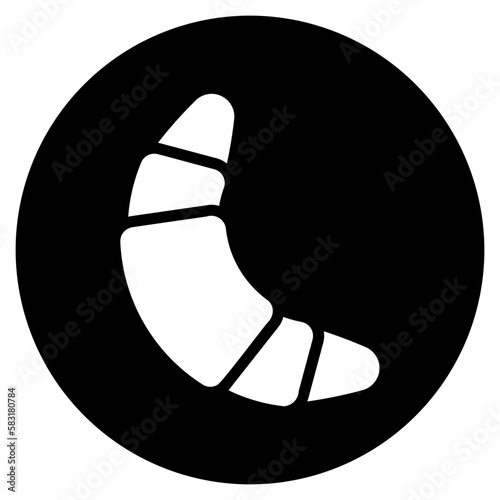 croissant glyph icon