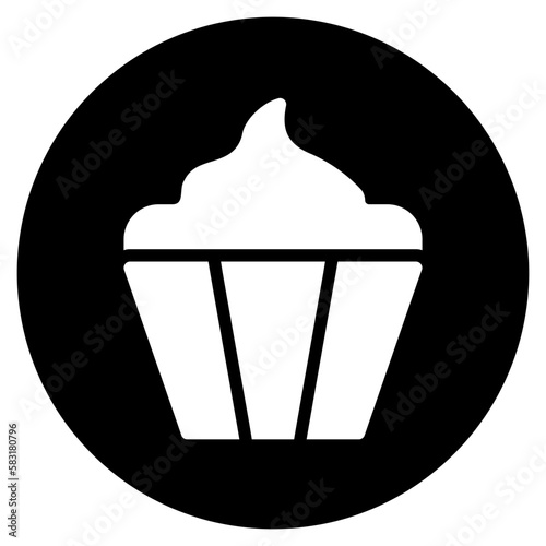 cupcake glyph icon