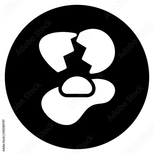 fried egg glyph icon