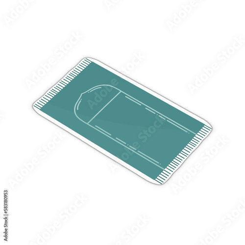 Prayer rug illustration icon