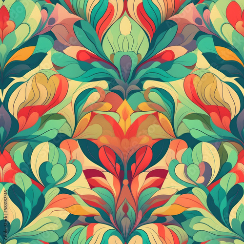 Summer palette seamless pattern