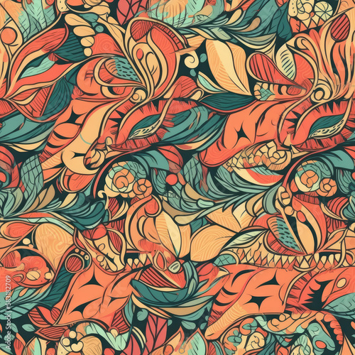 Summer palette seamless pattern