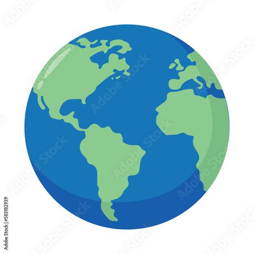 Planet earth happy day illustration 