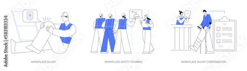 Occupational health abstract concept vector illustrations.