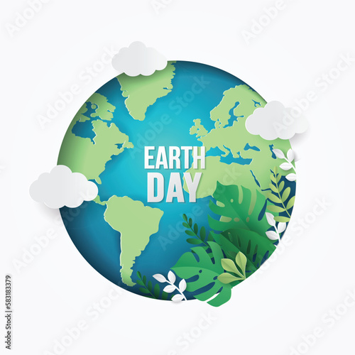 Planet earth happy day illustration 