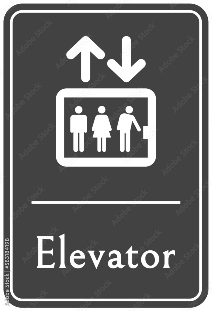 Elevator warning sign and labels Elevator warning sign and labels