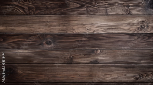 wood texture with natural pattern. dark wooden background, brown board, generative ai