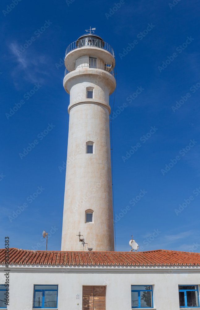 Der Leuchtturm in Torrox Costa, Andalusien, Spanien

