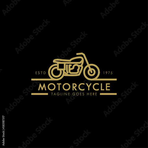 Tracker Motorcycle Logo | line art
