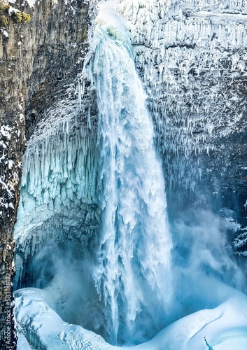 Close-up of Helmcken Falls on Murtle River, Wells Gray Provincial Park, British Columbia, Canada photo