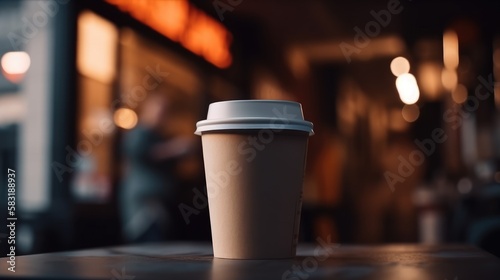 Paper cup of coffee 