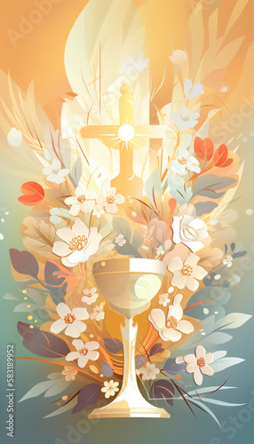 Holy church confirmation greeting card for the confirmant
