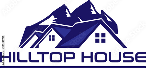 Web elite housing hill housing simple vector logo