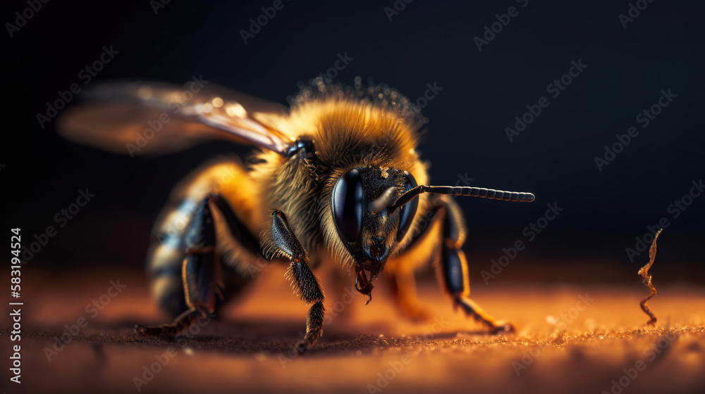 Bee, Generative AI, Illustration Bee, Generative AI, Illustration