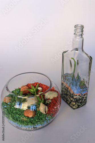 A beautiful photograph of two decorative ornaments close to each other.