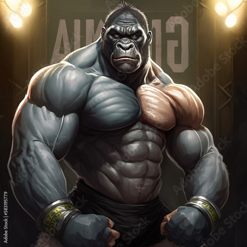 Gorilla mma fighter photo