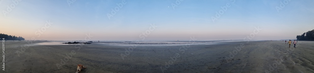 A panoramic view of the beach A panoramic view of the beach