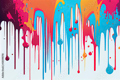 graffiti  dripping paint  spray paint  many colors watercolor