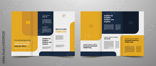 corporate a4 business trifold brochure design template  