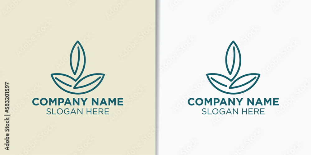 simple logo for agriculture and landscape, nature logo design template