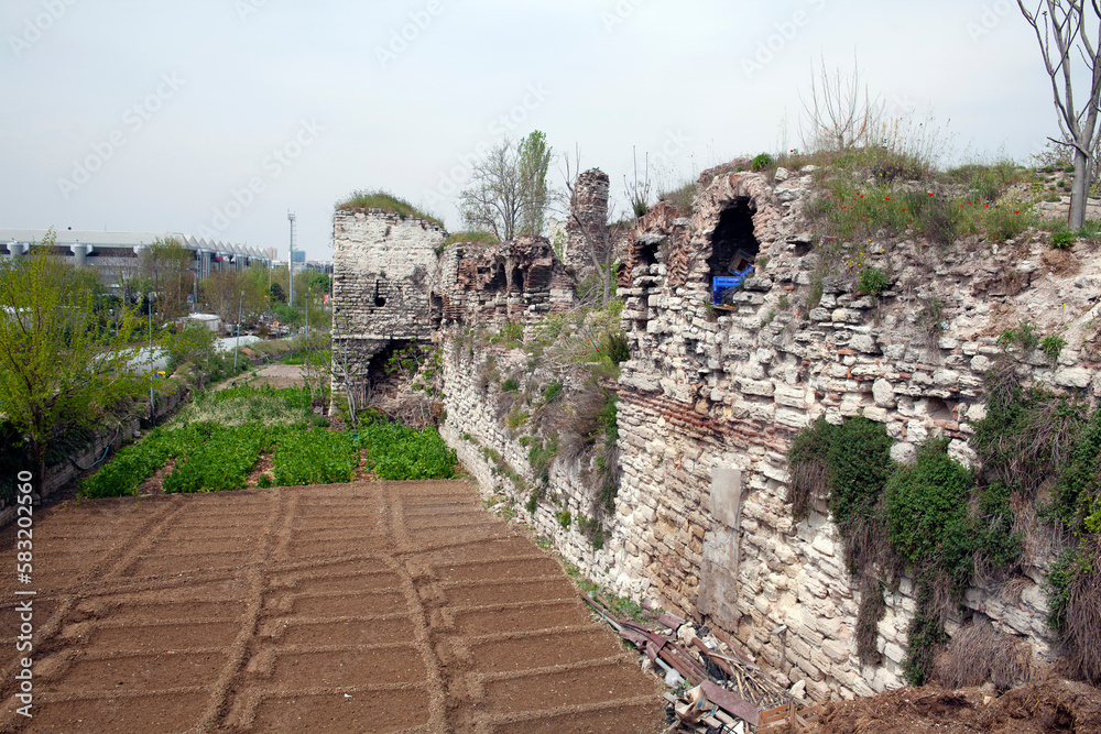 Istanbul Yedikule city walls. Istanbul, Turkey